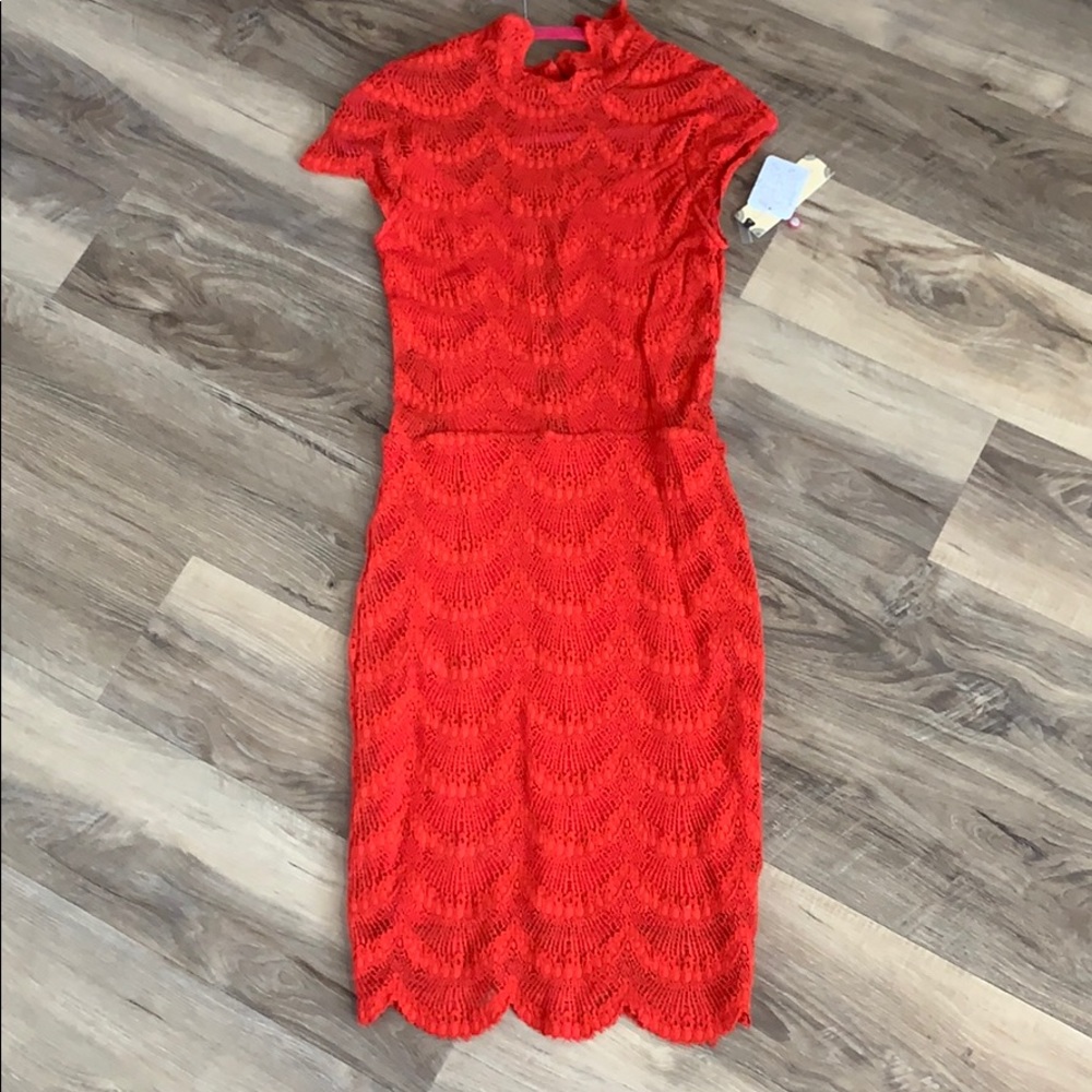 free people red/rouge dress with tags on - Picture 2 of 3